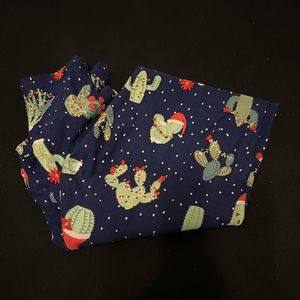 Christmas cactus leggings